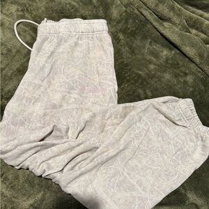 PINK white camo sweats